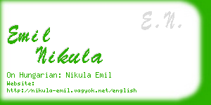 emil nikula business card